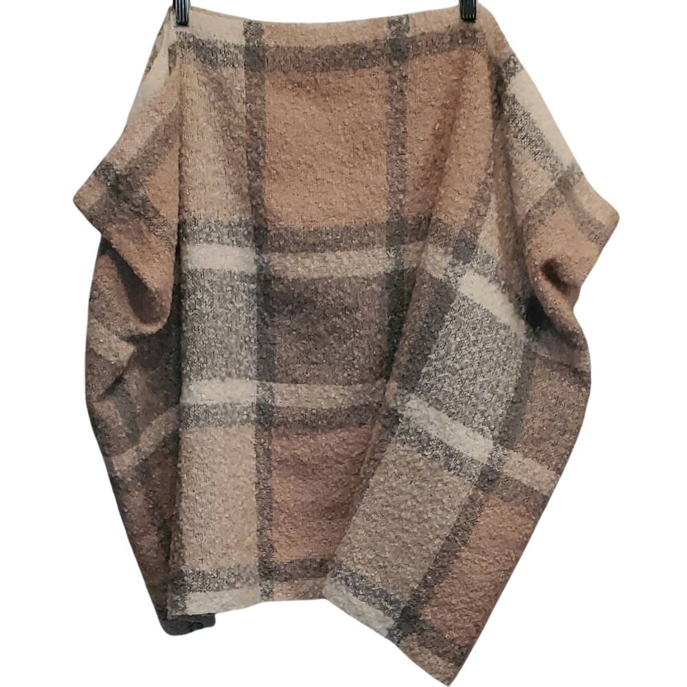 Plaid Soft Infinity Scarf Pink & Gray Plaid - Picture 3 of 4